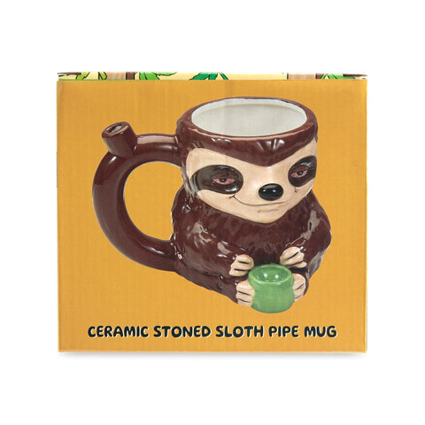 Ceramic Stoned Sloth Mug Pipe Ceramic Stoned Sloth Mug Pipe