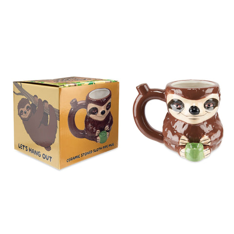Ceramic Stoned Sloth Mug Pipe Ceramic Stoned Sloth Mug Pipe