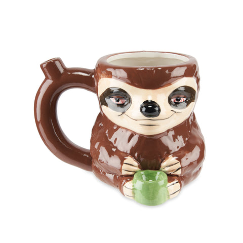 Ceramic Stoned Sloth Mug Pipe Ceramic Stoned Sloth Mug Pipe