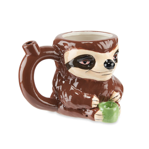 Ceramic Stoned Sloth Mug Pipe Ceramic Stoned Sloth Mug Pipe