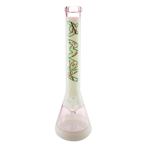 18" Pink Cherry Blossom 2 Tone Beaker Bong 18" Pink Cherry Blossom 2 Tone Beaker Bong