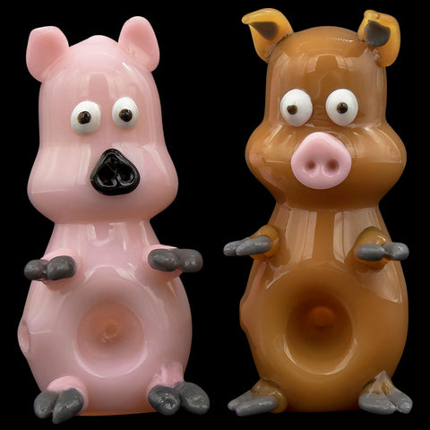 Little Piggy Hand Pipe in Tan or Pink Little Piggy Hand Pipe in Tan or Pink