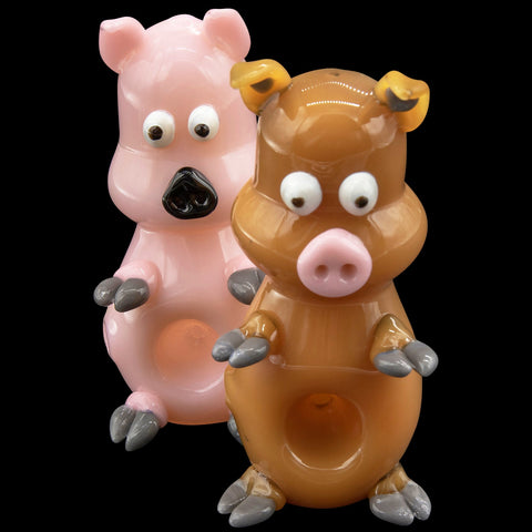 Little Piggy Hand Pipe in Tan or Pink Little Piggy Hand Pipe in Tan or Pink