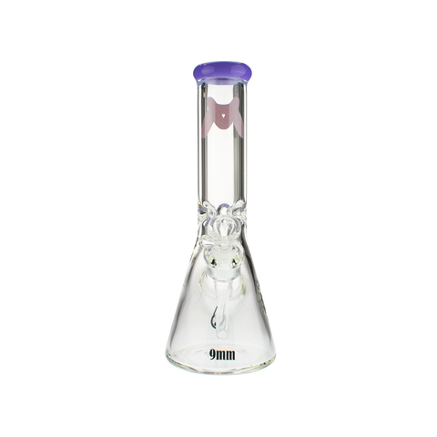 12" x 9mm Classic Beaker Bong Color Accent 12" x 9mm Classic Beaker Bong Color Accent