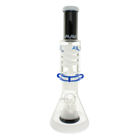 Black and White Slitted Pyramid Beaker Freezable Coil System Black and White Slitted Pyramid Beaker Freezable Coil System