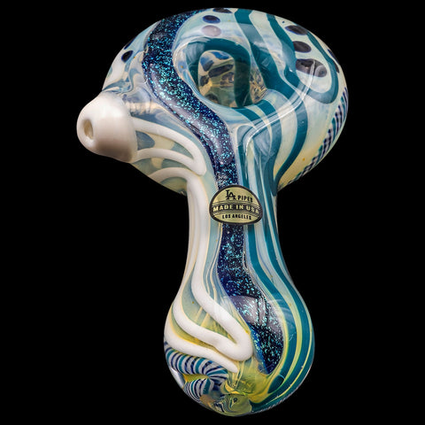 LA Pipes "Pancake" Dichroic Color-Changing Spoon Glass Pipe LA Pipes "Pancake" Dichroic Color-Changing Spoon Glass Pipe