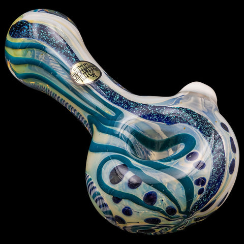 LA Pipes "Pancake" Dichroic Color-Changing Spoon Glass Pipe LA Pipes "Pancake" Dichroic Color-Changing Spoon Glass Pipe