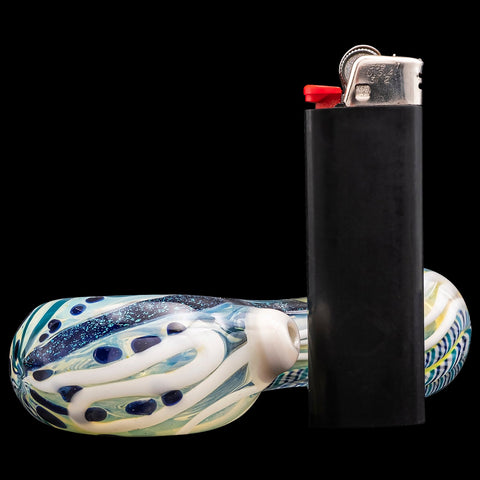 LA Pipes "Pancake" Dichroic Color-Changing Spoon Glass Pipe LA Pipes "Pancake" Dichroic Color-Changing Spoon Glass Pipe