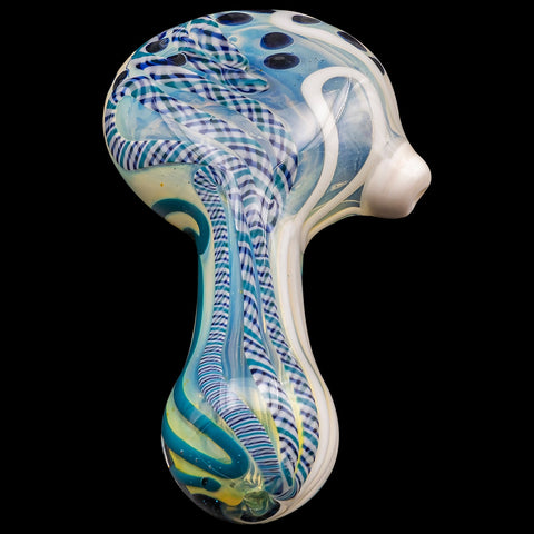LA Pipes "Pancake" Dichroic Color-Changing Spoon Glass Pipe LA Pipes "Pancake" Dichroic Color-Changing Spoon Glass Pipe