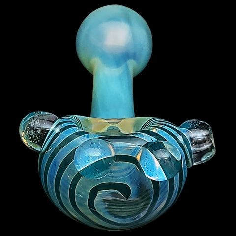 The "Spiral Marble Head" Glass Spoon Pipe