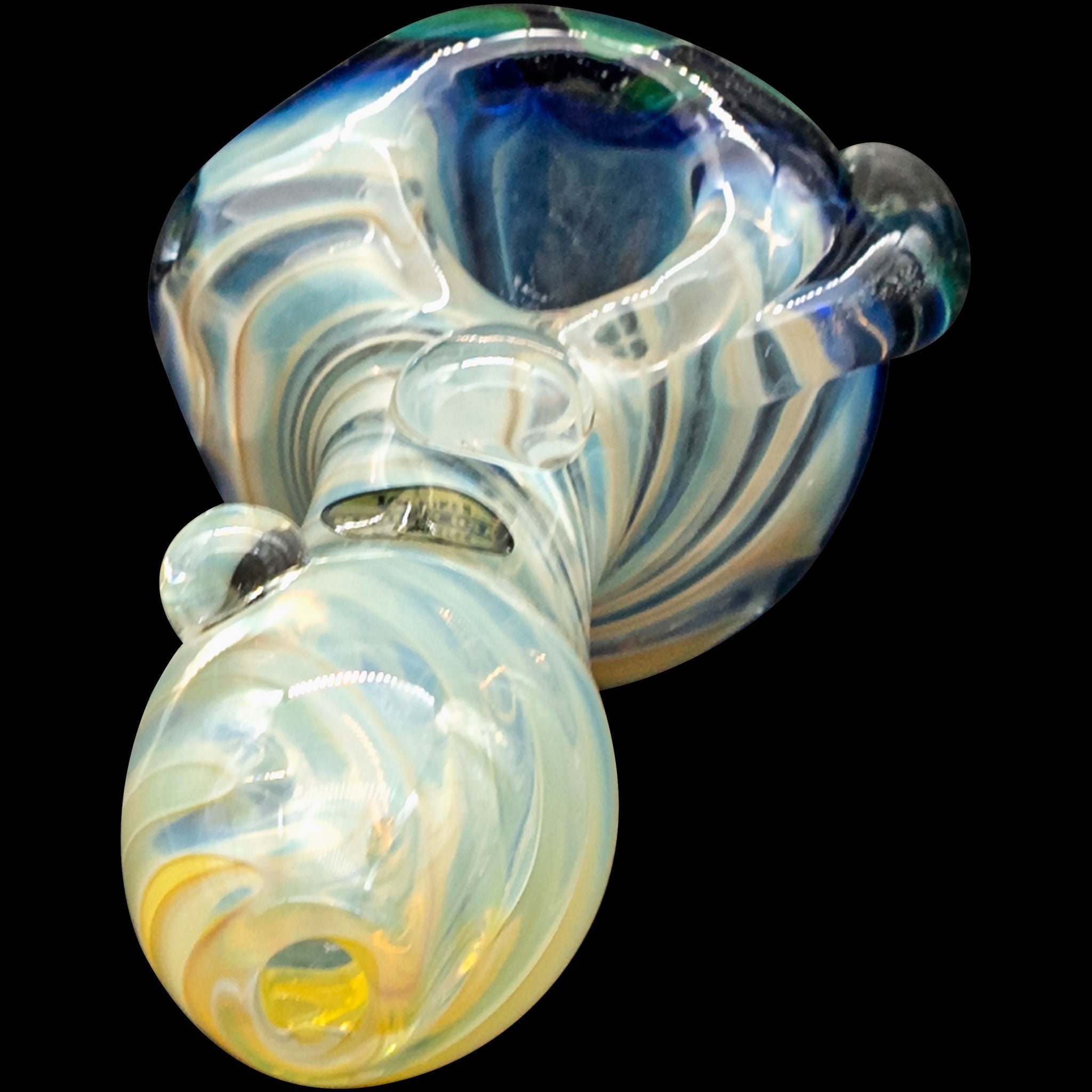 LA Pipes "The Hive" Honeycomb Color Changing Glass Pipe