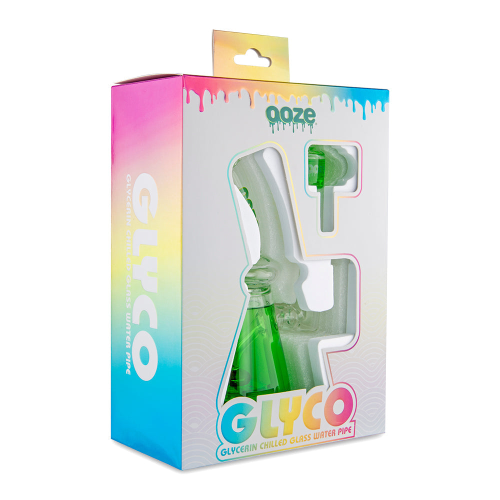 Ooze Glyco Glycerin Chilled Glass Water Pipe - Slime Green