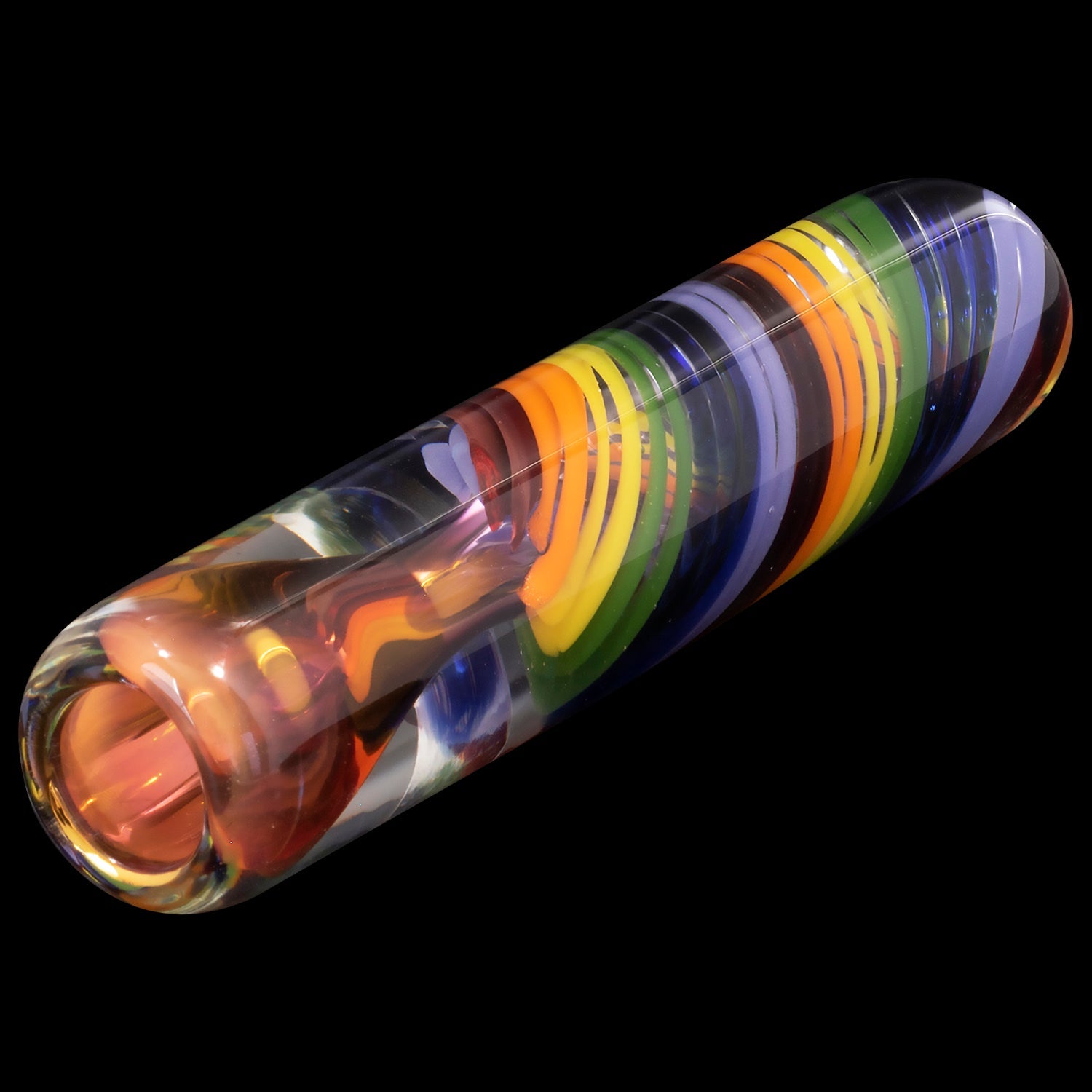 LA Pipes "Twisted Rainbow" Fumed Glass Chillum