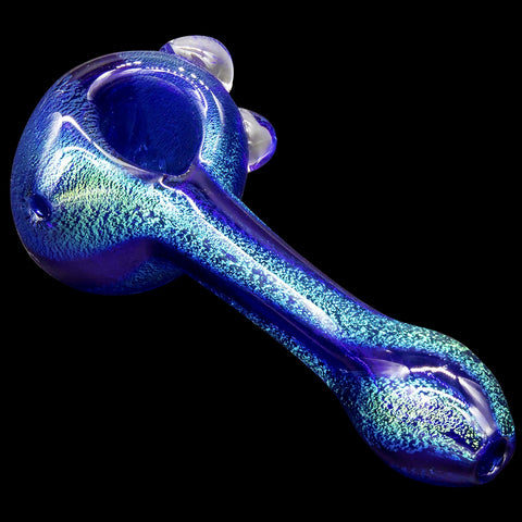 LA Pipes Full Dichro Spoon with Clear Marbles