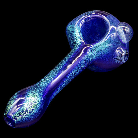 LA Pipes Full Dichro Spoon with Clear Marbles