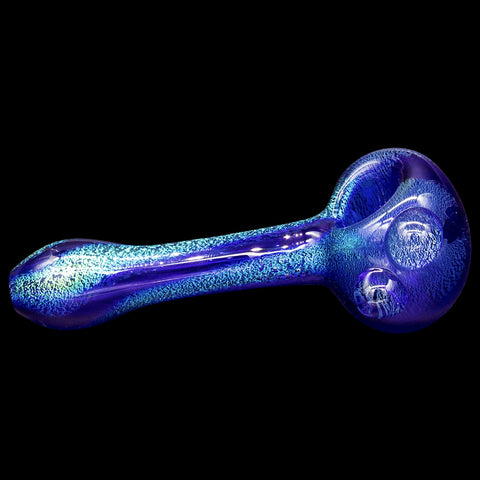 LA Pipes Full Dichro Spoon with Clear Marbles