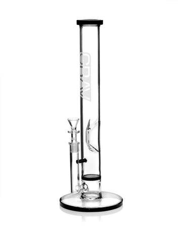 GRAV® Large, Black Accent Straight Base w/ Disc Water Pipe
