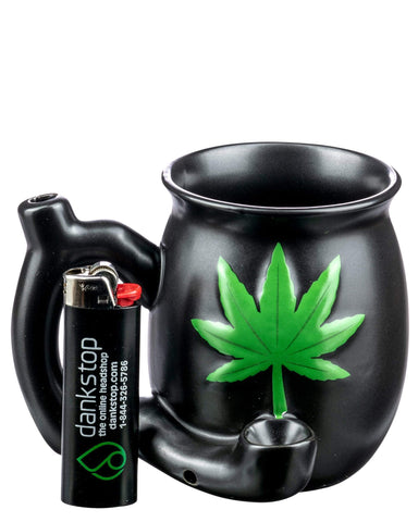 Cannabis Leaf Pipe Mug